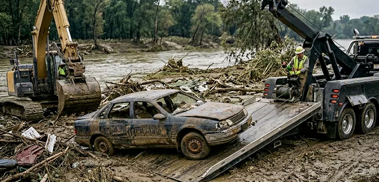 Same Day Flood Damaged Car Pick Up in New York 