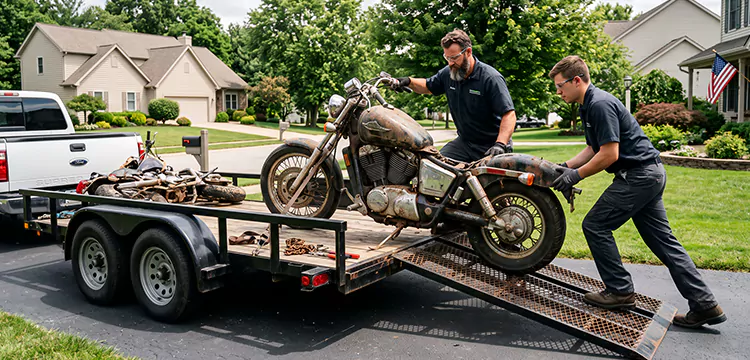Damaged Motorcycle Removal in New York
