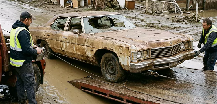 Flood-Damaged Old Car Removal in New York